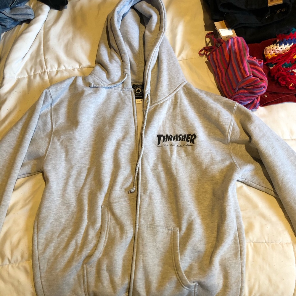 Thrasher zip up hoodie
